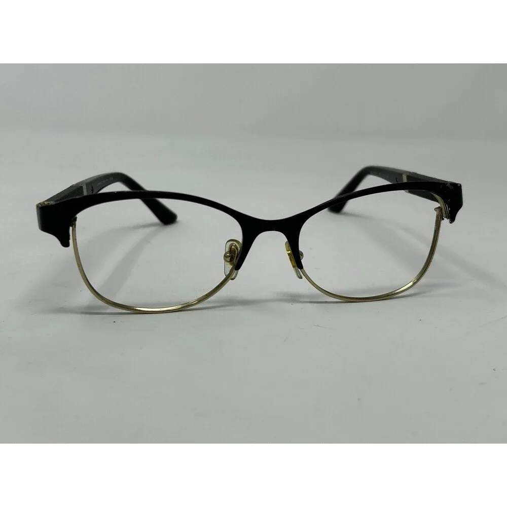 Versace VE1233Q 1366 Black Gold Eyeglasses Frame 53-17 140 Made Italy
